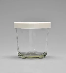 Kit com 4 potes de vidro Branco