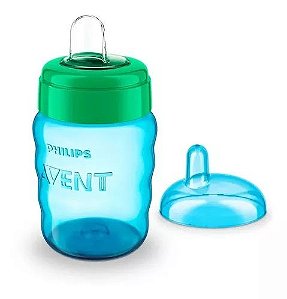 Copo Easy Sip Com Bico De Silicone Azul 260ml Philips Avent