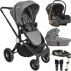 Carrinho Travel System Trio Isofix Sunny Kiddo -  Melange Grafite