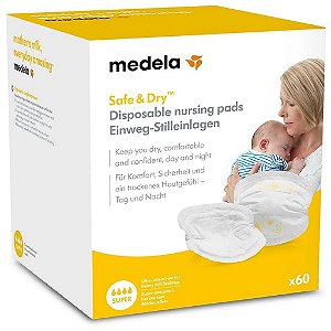 Absorventes Descartáveis Para Seios Ultra Respiráveis Medela 60 Unidades