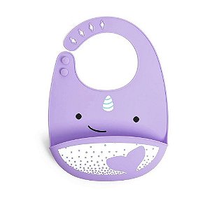 Babador De Silicone Skip Hop Zoo Baleia Narval