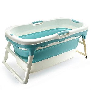 Banheira De Plástico Grande Azul Baby Pil