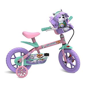 Bicicleta Infantil Bandeirante Patrula Canina Rosa