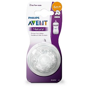 Bico De Mamadeira Avent Pétala Fluxo Rápido 6M+ - BR