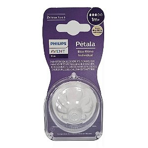 Bico Mamadeira Pétala Natural 1M+  N°3 Philips Avent