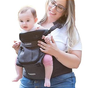 Canguru Infantil 4 em 1 Kiddo Hip Melange Preto