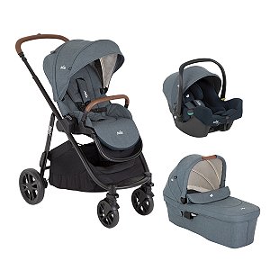 Carrinho De Bebê Joie Combo Versatrax E Azul Lagoon