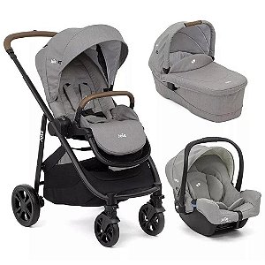 Carrinho De Bebê Joie Combo Versatrax E Cinza Pebble