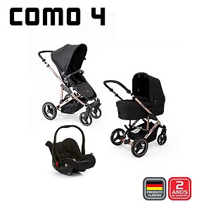 Carrinho de Bebê Travel System Como 4 ABC Design Diamante Rose Gold