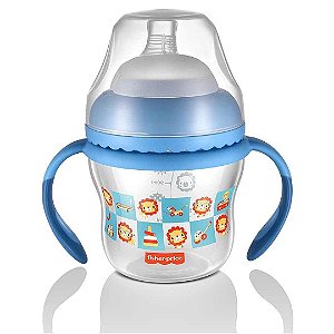 Copo De Transição First Moments + Bico Extra + Alça Removível Fisher-Price 150ML - Azul Lollypop