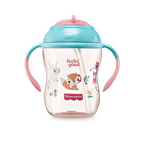 Copo De Treinamento Infantil Com Canudo Fisher-Price Rosa Pink Lemonade