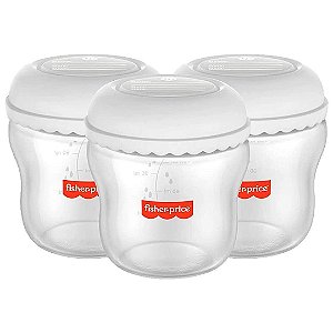 Frascos Para Armazenar Leite 150ML Fisher Price - 3 Unidades