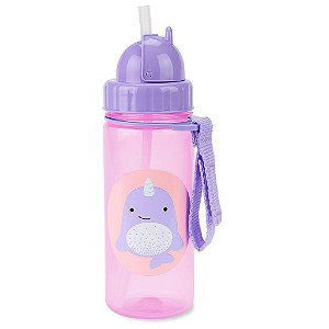 Garrafa Infantil Skip Hop Zoo Baleia Narval 384ML