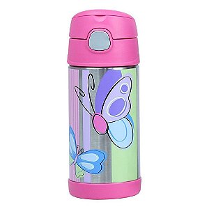 Garrafa Térmica Infantil Thermos Funtainer Borboleta 355ML