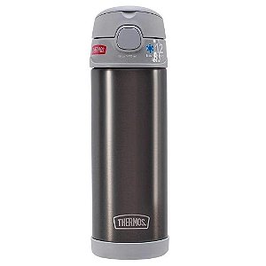 Garrafa Térmica Infantil Thermos Funtainer Cinza 470ML