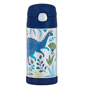 Garrafa Térmica Infantil Thermos Funtainer Reino dos Dinossauros 355ML