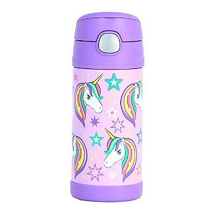 Garrafa Térmica Infantil Thermos Funtainer Únicornio 355ML