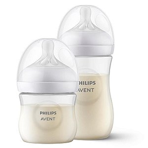 Kit 2 Mamadeiras Avent Pétala Transparente 125ML e 260ML
