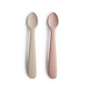 Kit de Colheres Infantil Mushie Blush/Shifting Sand - BR