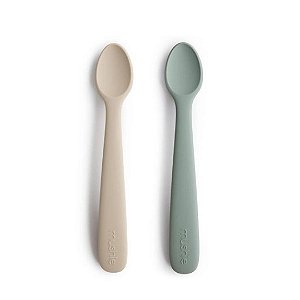 Kit de Colheres Infantil Mushie Cambridge Blue/Shifting Sand - BR