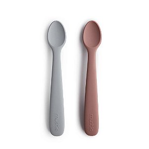 Kit de Colheres Infantil Mushie Stone/Cloudy Mauve - BR