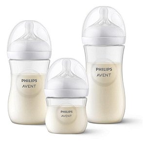 Kit de Mamadeira Pétala 3.0 Philips Avent - 3 peças Transparente