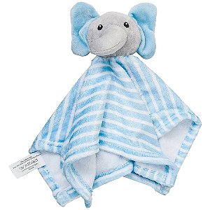 Naninha Infantil Clingo Elefantinho Azul Listrado