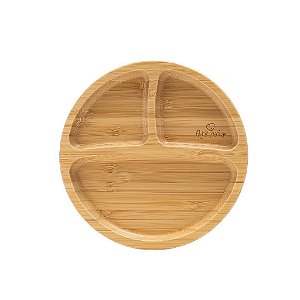 Prato Infantil Bambu Com Divisória e Ventosa Petit Piá