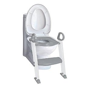 Redutor de Assento Infantil Para Vaso Sanitário Com Degrau Cinza - Clingo