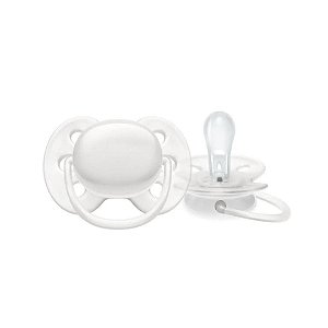 Chupeta Infantil Avent Unitária Ultra Soft Branca 0-6M