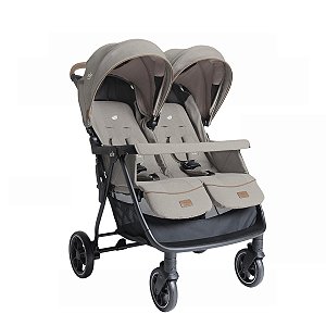 Carrinho De Bebê Duplo Para Gêmeos Joie Estrella Cinza Maple