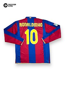 Camisa Barcelona 2007/08 Home - Ronaldinho ML