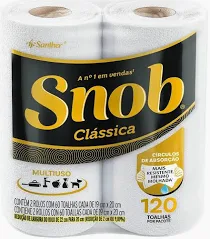 Snob - Papel Toalha Multiuso Fd Branca 120Fls - 2 Rolos