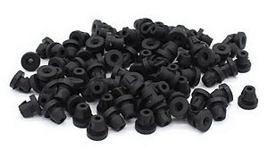 Borracha Para Haste ( Grommets ) pacote com 20 unidades White Head - Preto / Delta