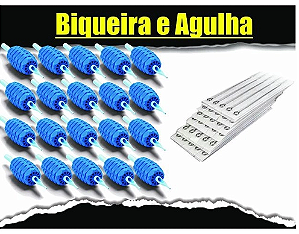 05MG/ PINTURA - BIQUEIRA 32MM AZUL ELECTRIC INK + AGULHA MESMA MEDIDA