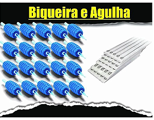 13MG/ PINTURA - BIQUEIRA 28MM AZUL ELECTRIC INK + AGULHA MESMA MEDIDA