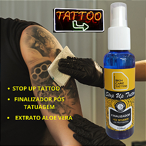 Finalizador 120ML Stop Up . Skin Care Tatoo . (Pós-Tatuagem)