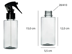 Frasco Borrifador De 300 Ml Válvula Mini Gatilho - unidade avulsa