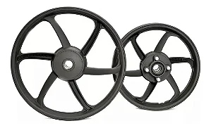 Jogo Par Rodão Liga Leve Pop 100 110i Cor Preta 6 Palitos