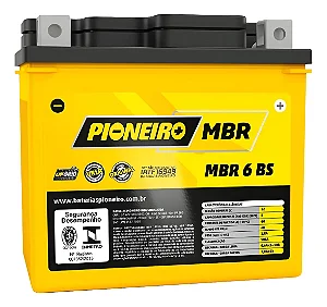 Bateria 6 Ah Ampéres Pioneiro MBR 6 BS Agm/vrla   12v 6ah