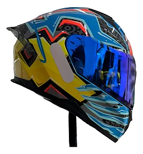 Capacete Fechado Texx Raptor Viseira Cristal+ Fumê + Spoiler