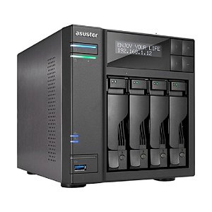 Storage Nas Asustor As6404t 4 Baias Até 72tb Hdd/ssd Sem Hd