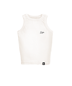 Regata Canelada Off White Feminina