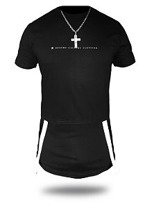 Camiseta Long Cadarço Preta