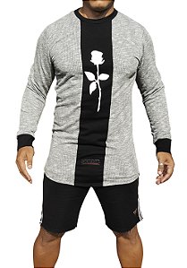 Casaco de Moletom Flor de Inverno