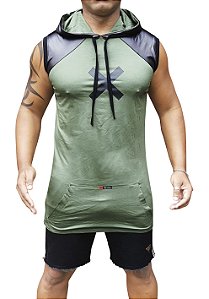 Colete Oversized Verde com capuz