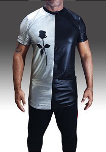 Camiseta Cirre Preto com Prata