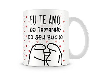 Caneca Meme Boneco Palito Te Amo Do Tamanho Da