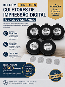 Kit 5 Coletores de Cerâmica – Alta Precisão e 3.000 Coletas
