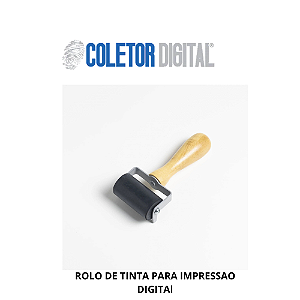 Rolete de Borracha para Impressão Digital 5cm com Cabo de Madeira